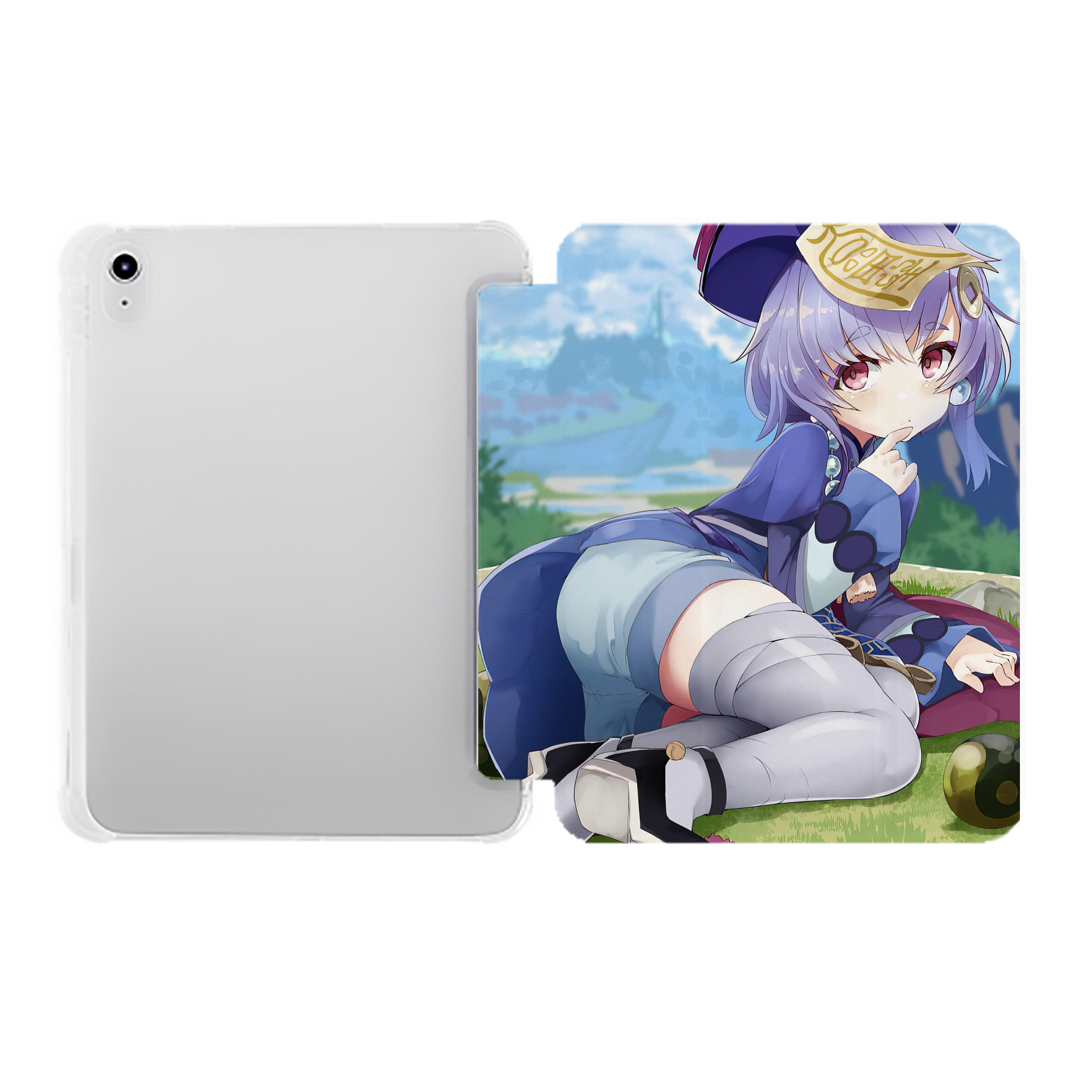 げんし神 genshin IPad ケース ペン収納付き 三つ折りスタンド PUレザー×シリコン 対応機種9.5/10.5/10.9インチ